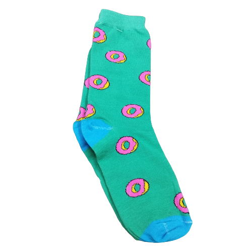 Medias 3/4 Los Simpson - Rosquilla (Fondo verde)