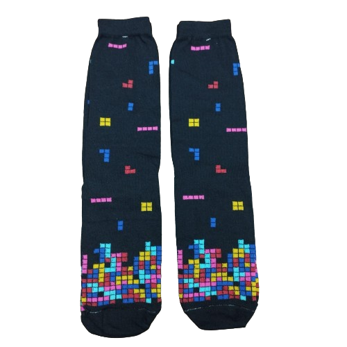 Medias 3/4 Tetris Retro (Fondo negro)
