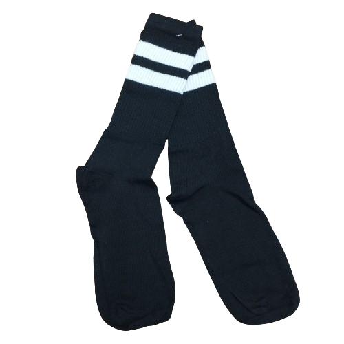Medias 3/4 Negras con dos rayas blancas