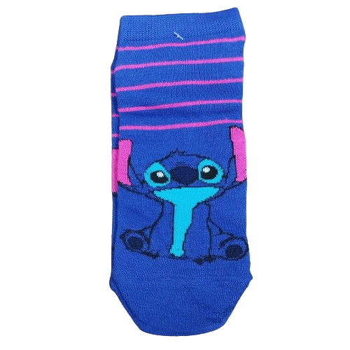 Medias Soquetes Lilo & Stitch - Stitch sentado (fondo azul)