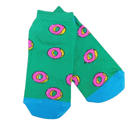 Medias Soquetes Los Simpson - Rosquillas (fondo verde)