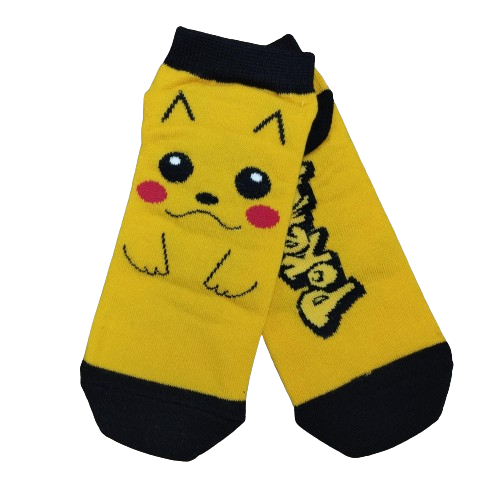 Medias Soquetes Pokemon - Pikachu (Amarillas)