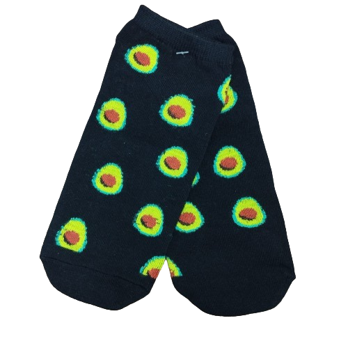 Medias Soquetes Palta Lover Pequeñas (Fondo Negro)