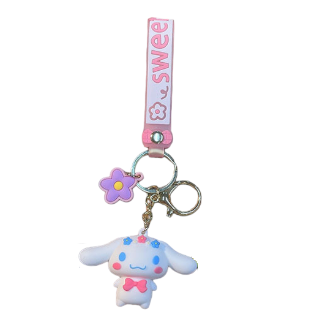 Llavero Goma 3D Sanrio Cinnamaroll primavera