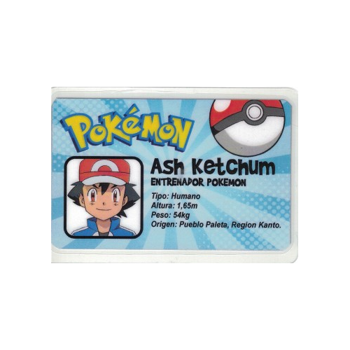 Credencial -  Pokemon - Ash Ketchum