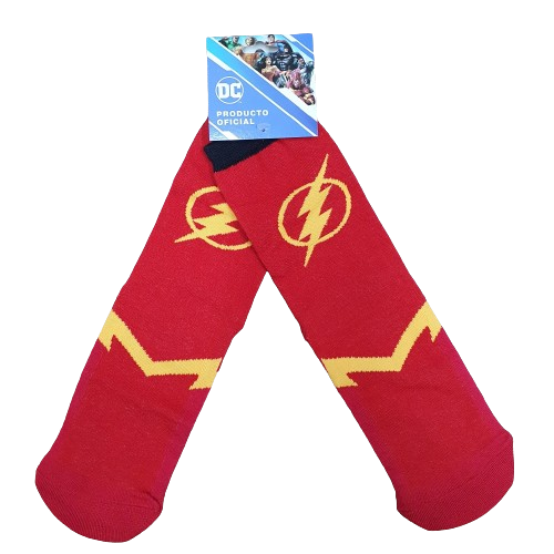 Medias 3/4 DC Flash - Rojas Logo Oficial