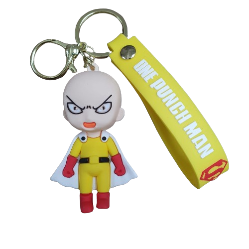 Llavero Goma 3D One Punch Man - Saitama Con Traje