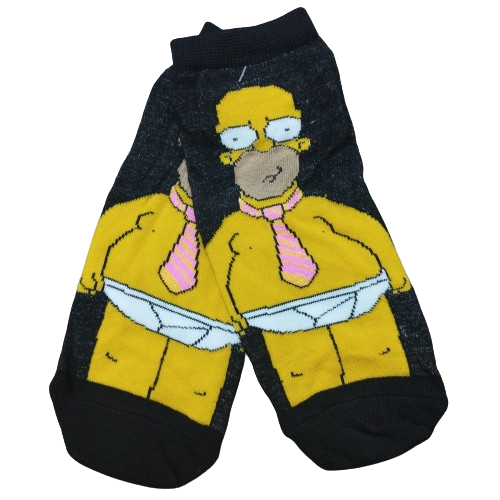 Medias Soquete Los Simpsons - Homero Ropa Interior y Corbata