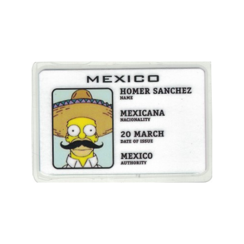 Credencial - Los simpsons - Homero Sanchez