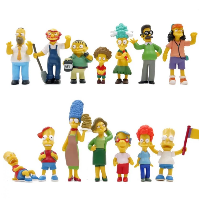 Figuras (Set x14) Los Simpson - Muñecos Personajes