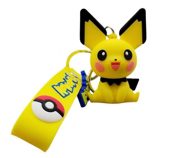 Llavero Goma 3D Pokemon Pichu sentado