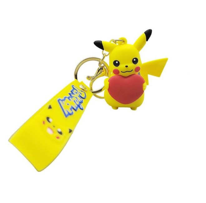 Llavero Goma 3D Pokemon Pikachu Corazon