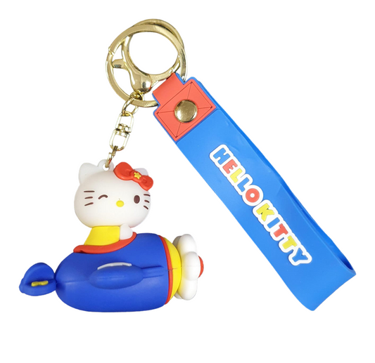 Llavero Goma 3D Sanrio - Hello Kitty Avión