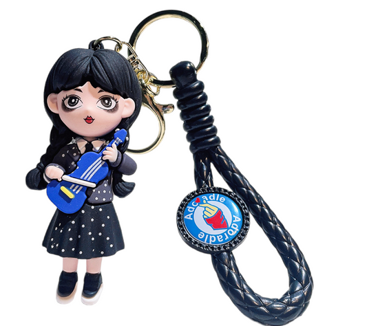 Llavero Goma 3D Merlina con Violin